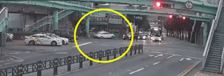[영상] 석전사거리 사고 CCTV 보니...택시 총알같이 튀어 나가