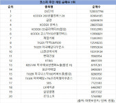 코스피 주간 개인 순매수 1위 DS단석