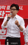 [포토]한동훈 국민의힘 비대위원장 성남 후보들 지지 호소