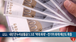 내년 온누리상품권 5.5조 역대 최대...전기차 화재 예산도 확충