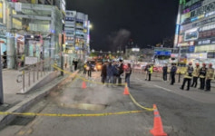 용인 수지구청역 인근서 땅꺼짐…온수배관 파열 추정
