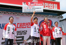 [포토]김문수, 경기도 안성시 유세
