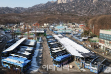 [포토]차고지에 가득 찬 시내버스들