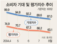 소비심리 환란때보다 악화… 평가지수 4개월 연속 하락