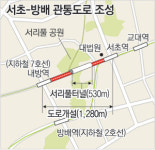 [수도권]서초역~방배로 관통 6차로 만든다