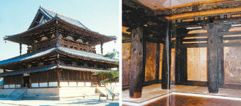 日 호류사, 숯덩어리 된 부재 보존처리해 수장고에 보관