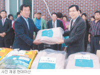현대아산, 고성 수해가구 지원