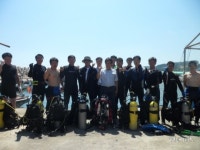 스킨스쿠버 동호회원 푸른바다가꾸기 활동