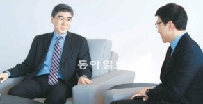 성 김 주한 美대사 본사 방문