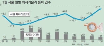 [수도권]올겨울 한파에 서울시내 수도계량기 7416건 동파… 작년의 7배