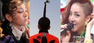 산다라박 ‘4차원 헤어’ 모아보니…“헤어의 완성은 얼굴?”