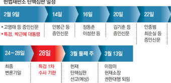 헌재 2주간 17명 증인신문 강행군… ‘방어권 보장’ 명분쌓기