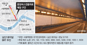 [단독]남산1호터널 출퇴근 버스차로 추진