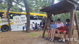 “해변에 도서관이라니”…바다냄새 솔향기 책냄새가 뒤섞인 ‘책버스’