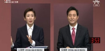 나경원 “도망간 장수” 오세훈 “중도 외연 확장”