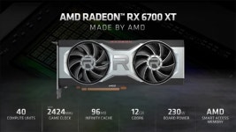AMD, RDNA 2 기반 그래픽 카드 라데온 RX 6700 XT 공개