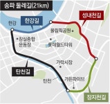 송파둘레길 21km 완공… 도심속 도보관광 즐겨요