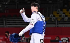 이것이 ‘버저헤드킥’…태권도 이다빈, 극적으로 결승 진출[청계천 옆 사진관]