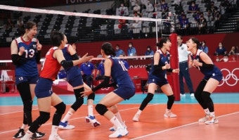 여자배구, 한일전 3-2 대역전 승리… 8강 진출 확정