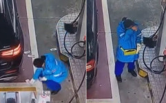 주유뒤 바닥에 돈 던진 벤츠…쪼그려앉아 주운 직원 눈물(영상)