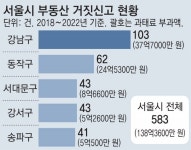 서울 부동산 거짓신고, 5건 중 1건이 강남구