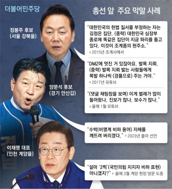 ‘막말 리스크’에… 도태우-정봉주 공천 취소