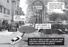 네살 아이도 못지킨 ‘무늬만 스쿨존’… 표지판 안 보이고 과속방지턱 없어