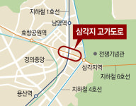 용산 삼각지 고가도로 없애고 지하화