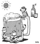맥주 ‘날고’, 소주는 ‘기고’