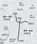 봉담~동탄, 평택~화성 십자형고속道 오늘 개통
