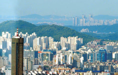 남산서 본 인천 앞바다