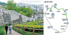 <걷기 좋은 길>‘꼬불꼬불’ 성곽 꽃길… 향기에 취해 역사에 취해 걷는다