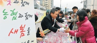 출근길 꽃씨 나눠주기
