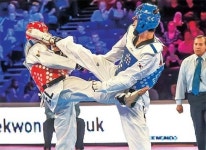 종료 1초 남겨두고… 이대훈, 역전 ‘金빛 돌려차기’