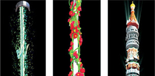 부산타워 기둥에 하루 3회 ‘미디어 파사드 쇼’