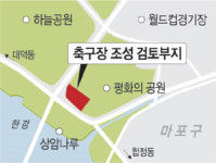 상암 월드컵공원 잔디광장에 생활체육인 축구장 재추진