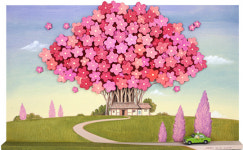 <그림 에세이>분홍빛 꽃 만발한 설날 ‘외갓집 추억’