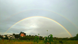 나란히 뜬 무지개 너머… 파랑새가 날아오길