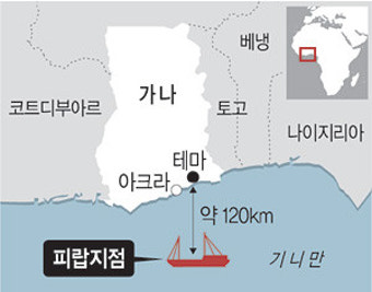 한국인 선장 탄 참치잡이배 가나 앞바다서 해적에 피랍