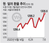 경기82배1310 | 경기침체 공포 확산… 환율 한때 1310원 돌파 ‘13년來 최고’