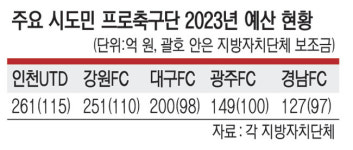 세수 줄고 후원 막혀… 지자체 ‘시민구단’ 운영에 진땀