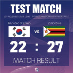 한국 15인제 럭비, 짐바브웨와 친선경기서 5점차 패배