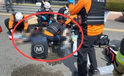 울산세무서 앞 자기 몸에 불지른 택배기사…무슨 일?