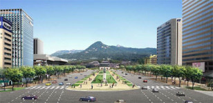 세종로 중앙에 광화문 광장 조성