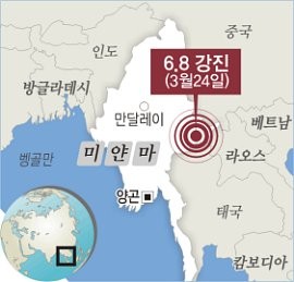 미얀마 7.7 강진으로 대규모 피해 발생, 군부 비상사태 선포 및 국제사회 지원 요청