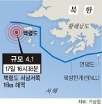 백령도 인근서 규모 4.1 지진