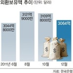 외환보유액 연속 감소… 3000억弗선 위협