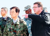 최전방 소초 찾은 韓·美 국방