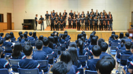 브라질세계청년연합봉사단, 개원중학교 방문