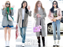 [패션탐구생활] ‘단정’ 설현· ‘낭만’ 구하라… ‘소녀들의 공항패션’